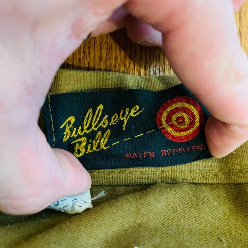 VTG 50s Bullseye Bill Hunting Pants Water Repellent Leather 36x 30 - Picture 9 of 16